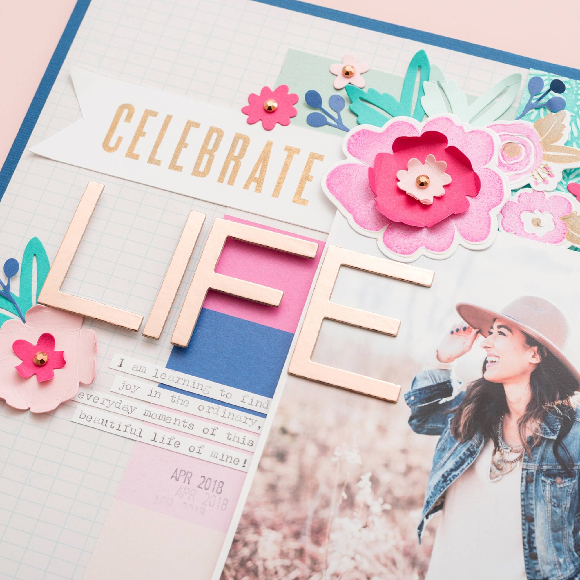 We R Memory Keepers® Floral Stamp, Die & Emboss Kit
